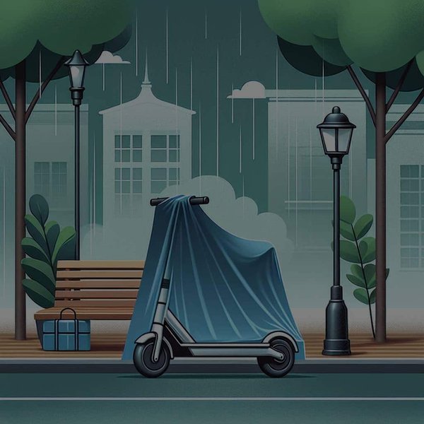 Quel type de couverture est recommandé pour un scooter électrique en stationnement extérieur ?