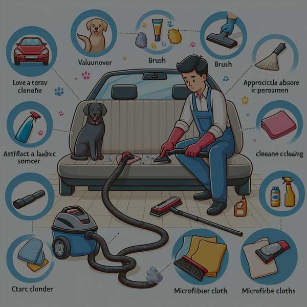 Quelle est la meilleure méthode pour nettoyer les sièges en tissu d'une voiture exposée aux animaux ?